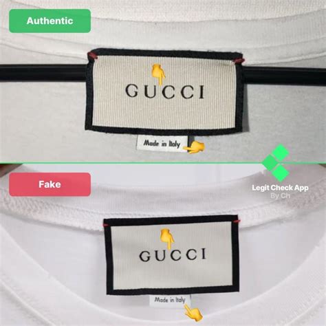 fake gucci shirtws|authentic gucci tag.